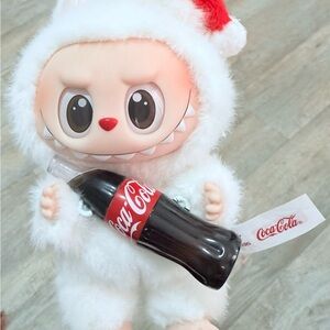 Coca Cola Red and White Plush Toy with Bottle